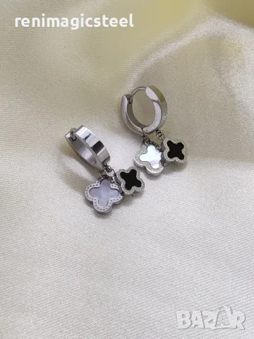 Обеци от медицинска стомана , снимка 3 - Обеци - 50275650