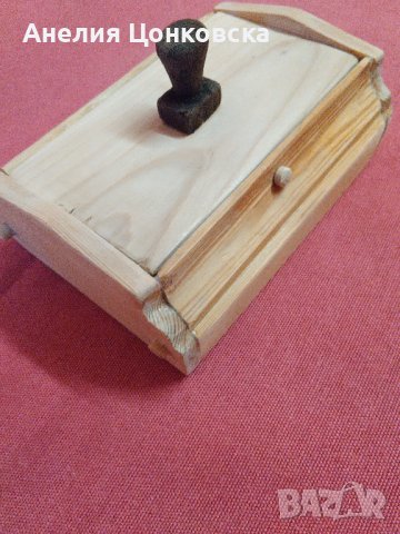 Дърв.кутия за бижута,ръчно изработена