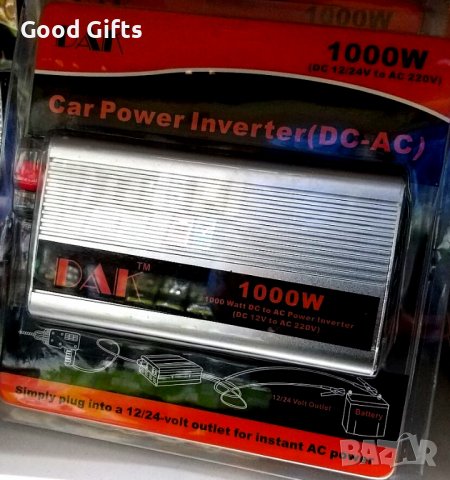 DAK 1000W Инвертор Преобразувател автомобил , камион , бус, снимка 4 - Аксесоари и консумативи - 39296575