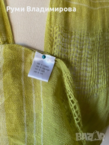 Зелен/ жълт шал/ различни видове, снимка 12 - Шалове - 50106959