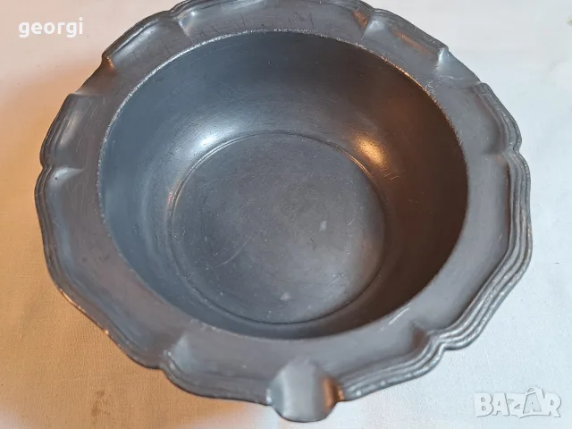 масивен калаен пепелник     36/1, снимка 2 - Антикварни и старинни предмети - 56450883