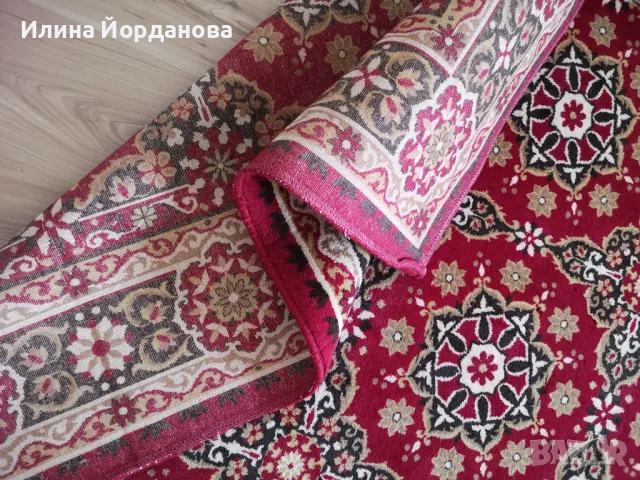 Персийски късокосмест вълнен килим, снимка 6 - Килими - 49698234