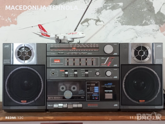 1985 JAPAN ORIGINAL JVC MODEL  PC -200 LD. PORTABLE COMPONENT SYSTEM.6\8 OMA. 53 W, снимка 16 - Радиокасетофони, транзистори - 52735275