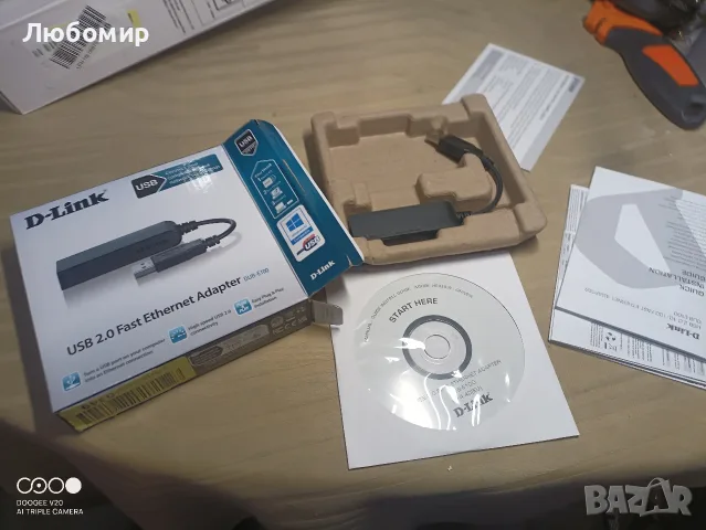 Адаптер USB 2.0 към Ethernet порт D-Link DUB-E100 , снимка 2 - Мрежови адаптери - 55709122