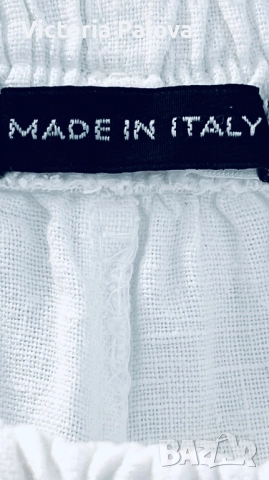 Бял панталон лен100% Италия, снимка 6 - Панталони - 51462914