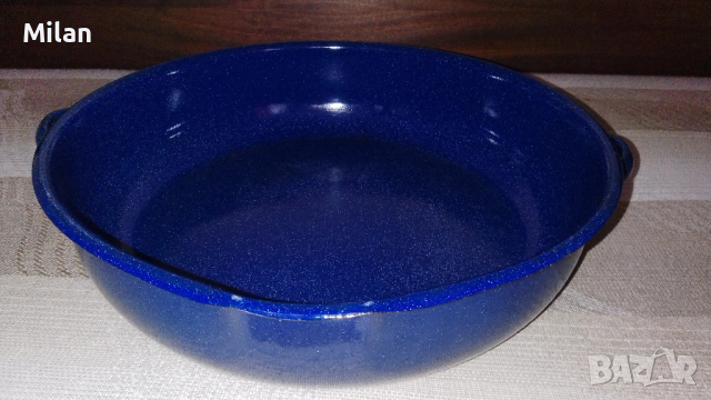 Тава емайлирана 40 cm. с дръжки и чучур за изливане, снимка 5 - Съдове за готвене - 52525976