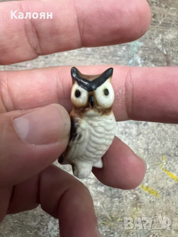 Бухалче керамично фигурка , снимка 6 - Фигурки - 51170337