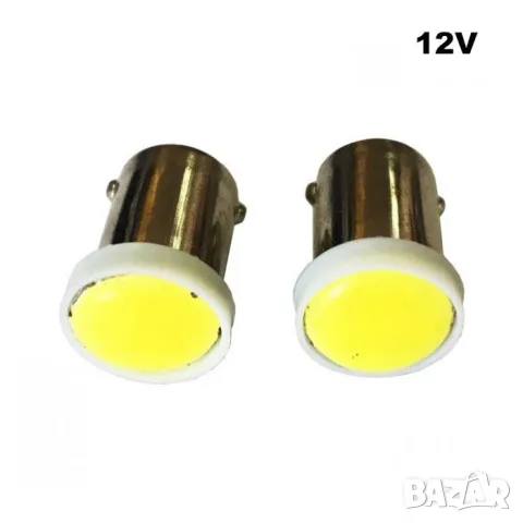 LED крушки BA9S 12V 6000K 2 броя