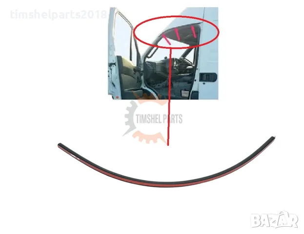 Гумено уплътнение за предна врата за Iveco Daily MK3/MK4/MK5 (1999-2014) 504032139