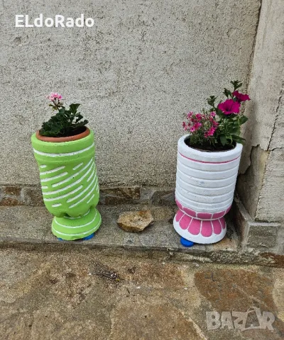 бетонна кашпа/саксия , снимка 5 - Саксии и кашпи - 49848819