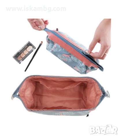 КОЗМЕТИЧНА ЧАНТИЧКА, НЕСЕСЕР ЗА ПЪТУВАНЕ С ДЕСЕН ФЛАМИНГО - код 2520, снимка 2 - Други - 33937502