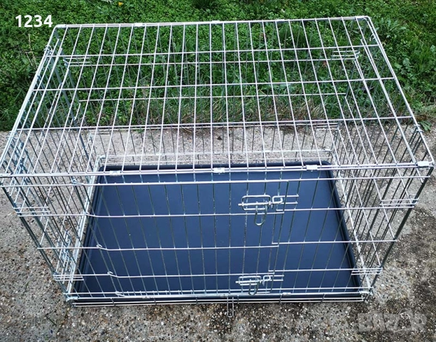транспортна клетка метална сгъваема 92x58x62см за куче, стационар, снимка 5 - За кучета - 52861401