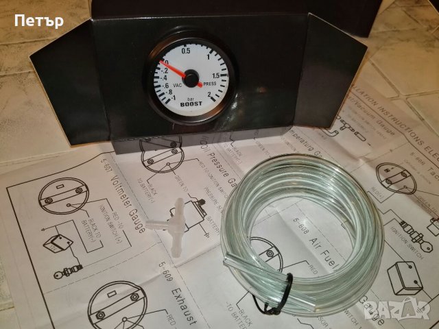 Бустметър, 2 бара, с мап сензор, механичен, 2 модела, 52мм, 60мм, буустметър, Boostmeter, снимка 8 - Аксесоари и консумативи - 36731280
