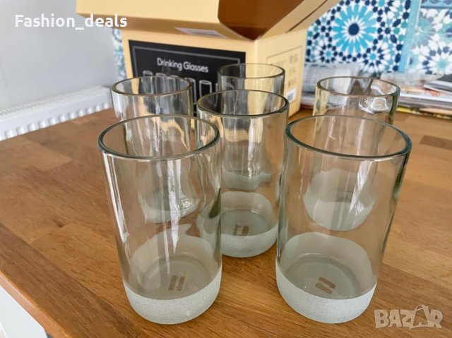 Нов комплект от 6 броя Устойчиви чаши за вода коктейли сокове Екологични чисти, снимка 8 - Чаши - 42256406