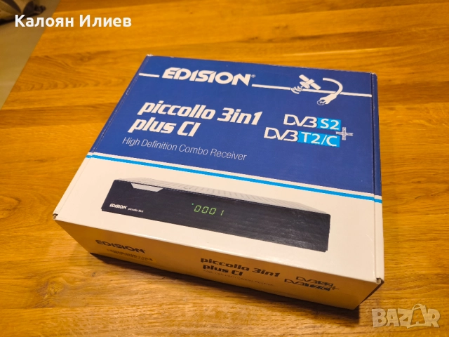 Комбиниран (сателитен, ефирен и кабелен) приемник Edision Piccollo 3in1, снимка 7 - Приемници и антени - 52654777