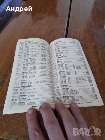 Старо разписание за самолетни полети Lufthansa, снимка 4 - Други ценни предмети - 49540216