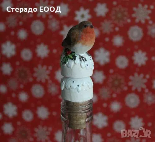 ПРАЗНИЧНА ЗАПУШАЛКА ЗА БУТИЛКА, снимка 2 - Декорация за дома - 47855763