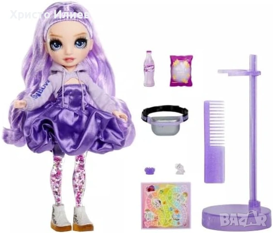 Кукла Rainbow High Sparkle & Shine Viola Виола с аксесоари 28 cm, снимка 3 - Кукли - 54022857