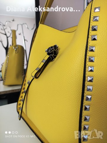 Лятна дамска чанта, голям размер, в жълт цвят. 26лв., снимка 3 - Чанти - 37348444