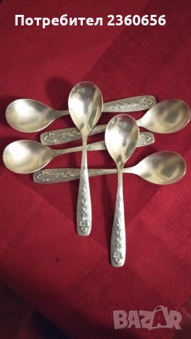 Лъжици посребрени СССР, снимка 3 - Прибори за хранене, готвене и сервиране - 30043892