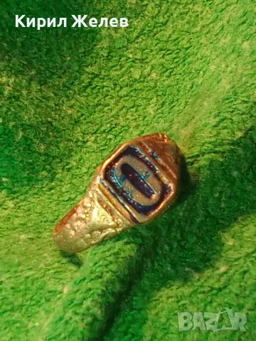 СТАРИНЕН САЧАНЕН ПРЪСТЕН с БУКВА МОНОГРАМ - О Ръчна ИЗРАБОТКА САЧАН 30515, снимка 13 - Антикварни и старинни предмети - 47057181