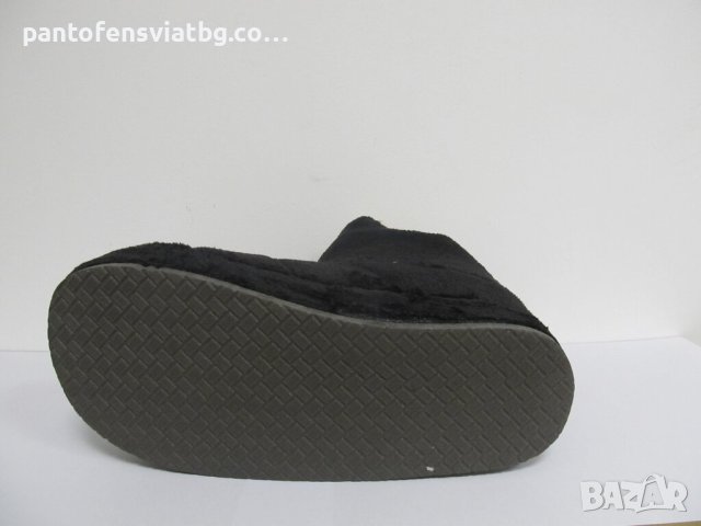 Юношески пантофи тип ботуш черен, снимка 3 - Пантофи - 42763305