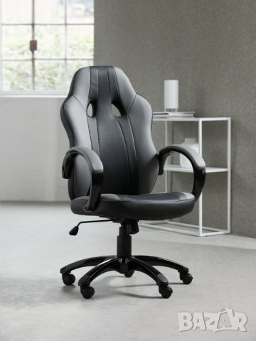 Геймърски стол AGGESTRUP сив/черен, снимка 2 - Столове - 30873765