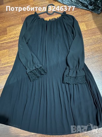 Черна рокля , снимка 2 - Рокли - 42380529