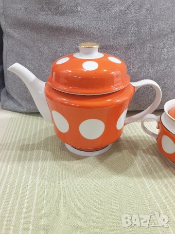 Руски порцелан чайник и захарница, снимка 7 - Сервизи - 53297871