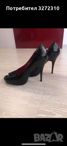 Дамски елегантни обувки на ток с изрязани пръсти, снимка 1 - Дамски елегантни обувки - 37229241