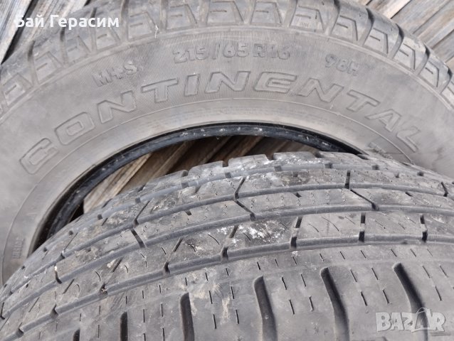 2 бр. континентал 215/65/16 M+S, снимка 2 - Гуми и джанти - 42413783