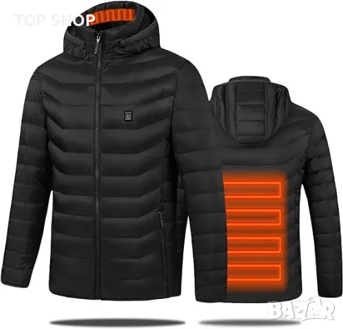 JC Gens Мъжко яке с отопление, 3 регулируеми нива и 2 зони, М, черно