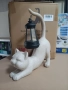 Декоративна статуя Котка със соларно фенерче, градинска фигурка от смола, декорация за дом/градина, снимка 10