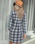 Едноредна модна дамска карирана рокля, 2цвята , снимка 8