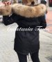 Зимно дамско яке с естествен пух лисица и огромна качулка, снимка 6