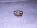 СТАРИНЕН ФЛОРАЛЕН СРЕБЪРЕН АР НУВО ПРЪСТЕН ВИСОКА ПРОБА СРЕБРО МАЙСТОРСКА АЖУРНА ИЗРАБОТКА 35017, снимка 5