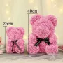 Мече от рози в подаръчна кутия 25см 40см, BG Rose Bear, снимка 5