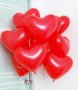 10 бр балони червени сърца , снимка 1 - Декорация - 30293454