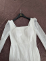 Официална бяла рокля с паети, снимка 1 - Рокли - 44514639