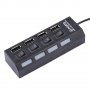 USB Хъб, Модел EW678H, 4 порта, Копче за включване и изключване, снимка 1 - Кабели и адаптери - 36853669