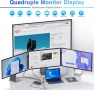 Докинг станция MOKiN за 4 монитора, 16 в 1 USB C с 2 HDMI, DP, 100W PD, USB 3.1/3.0/2.0, RJ 45..., снимка 6