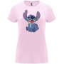 Нова дамска тениска със Стич (Stitch&Lilo) в розов цвят, снимка 1 - Тениски - 44494928
