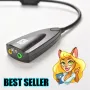 USB външна звукова карта 7.1 с кабел 3,5 мм аудио стерео жак микрофон Hi-Fi слушалка слушалки аудио , снимка 7