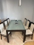 Трапезарна стъклена маса със 6 стола, снимка 3