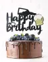 Happy birthday халба бира с бутилка шише картонен топер украса за торта рожден ден декор, снимка 3