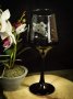 Лазерно гравирана по ваш избор стъклена чаша за вино , снимка 2