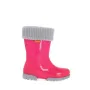 36,96лева (18,90euro) DEMAR: Нови детски Гумени ботуши с Топло чорапче. Размери 20-35. Розов брокат, снимка 2