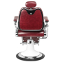 Бръснарски стол Moto Stil - бордо/черен, снимка 6