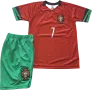 Червен Детски Екип CR7 RONALDO Португалия 2025г Комплект с шорти и анцуг 128, снимка 1
