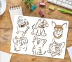 куче коте котки кучета стенсил шаблон спрей за торта стена декорация Scrapbooking, снимка 3